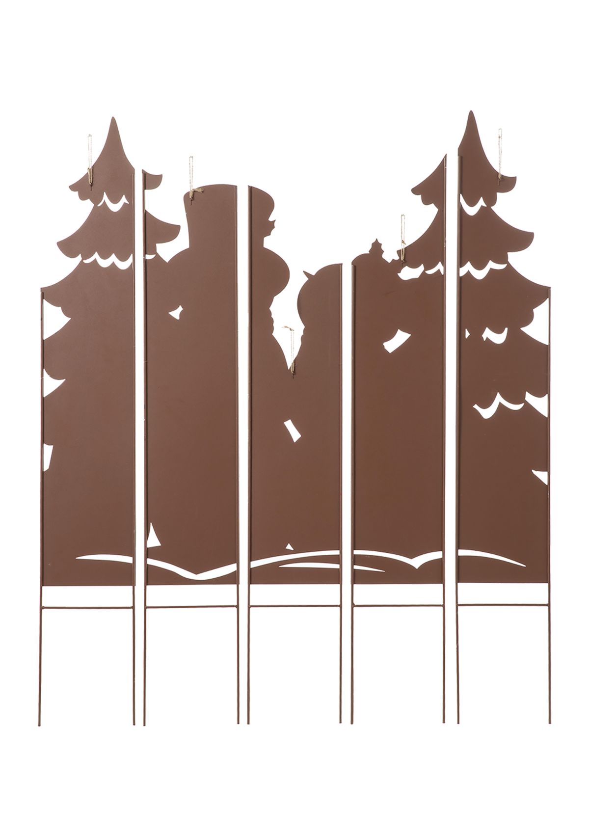 Metal Snowman Family Combo Yard Stake