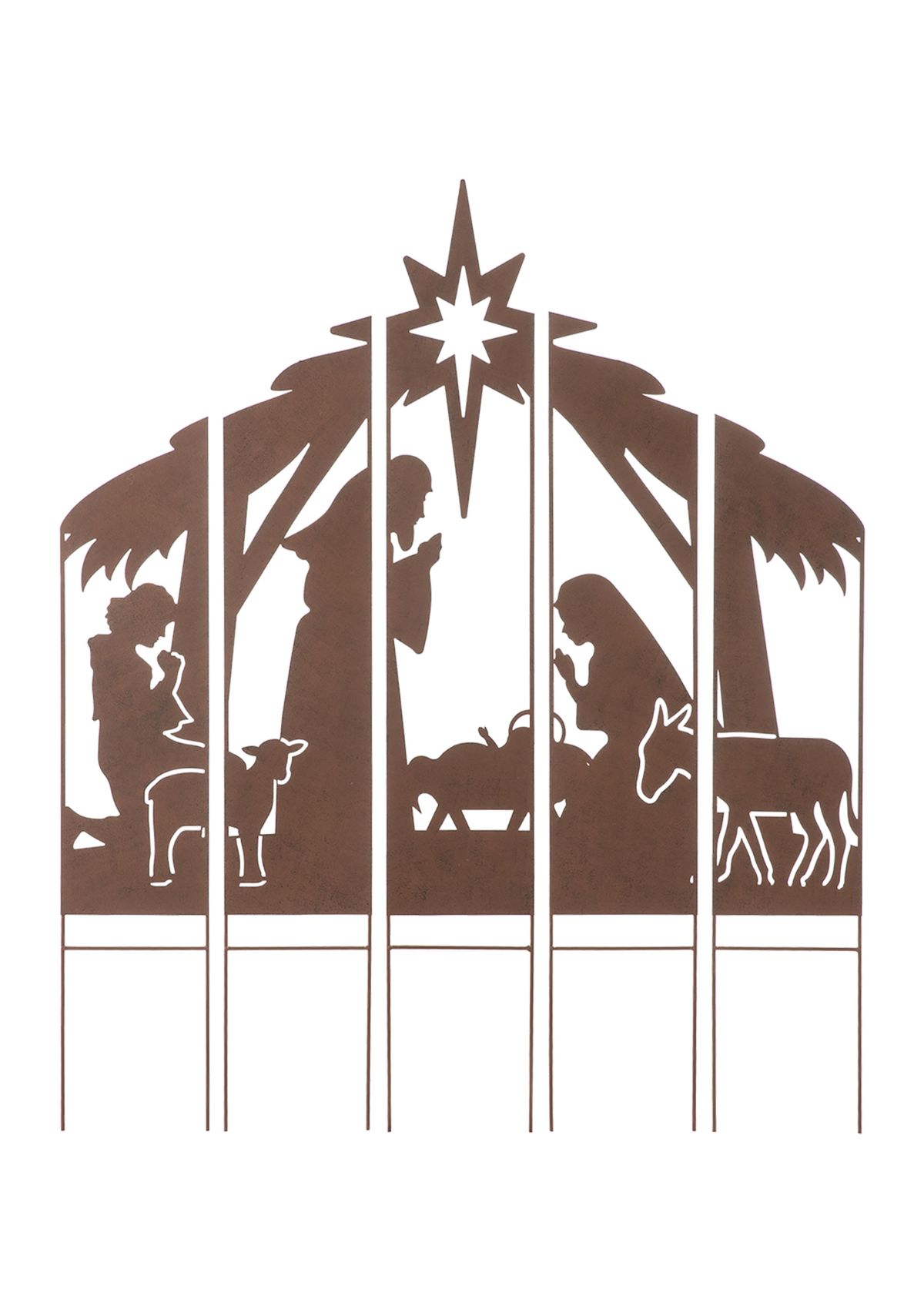 Metal Nativity Combo Yard Stake