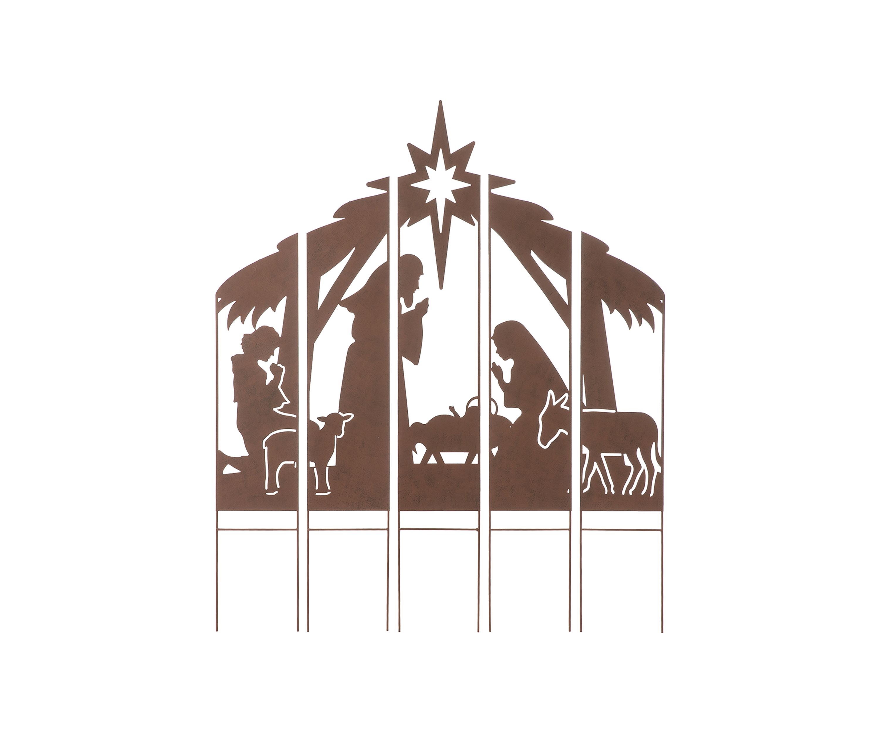 Metal Nativity Combo Yard Stake