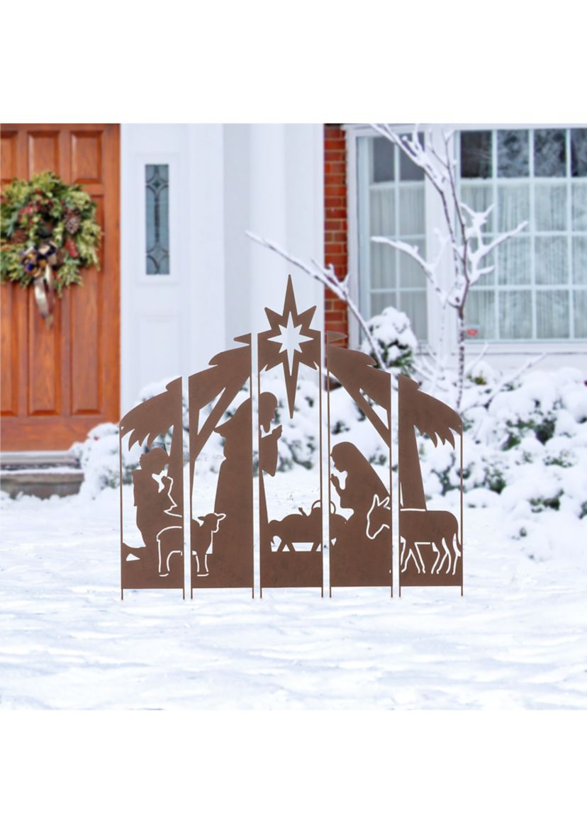 Metal Nativity Combo Yard Stake