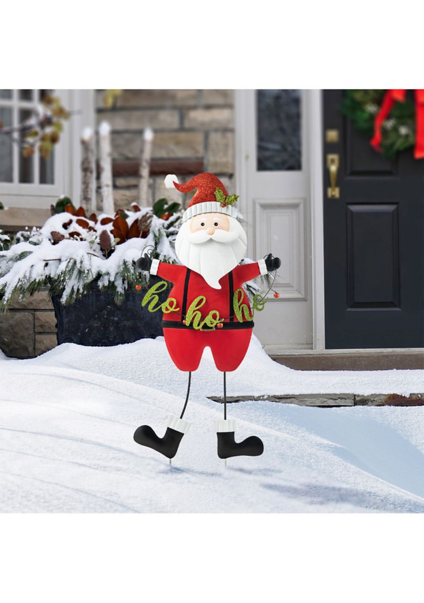 36-inchH Metal Santa HOHOHO Yard Stake(KD)