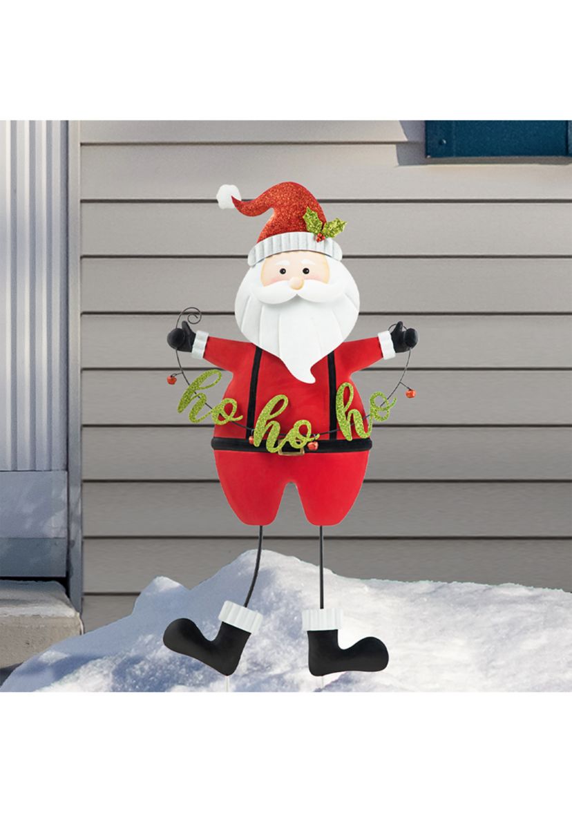 36-inchH Metal Santa HOHOHO Yard Stake(KD)