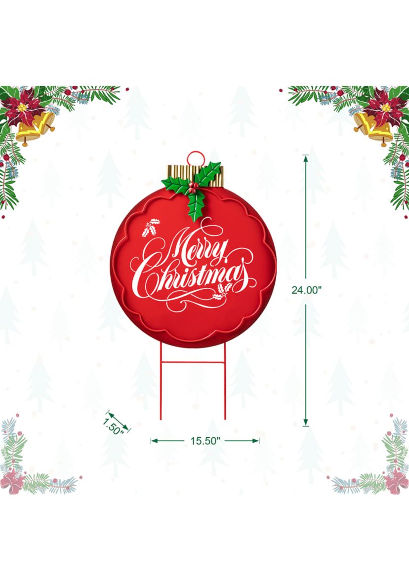 24-inchH Metal Ornament Yard Stake (KD)