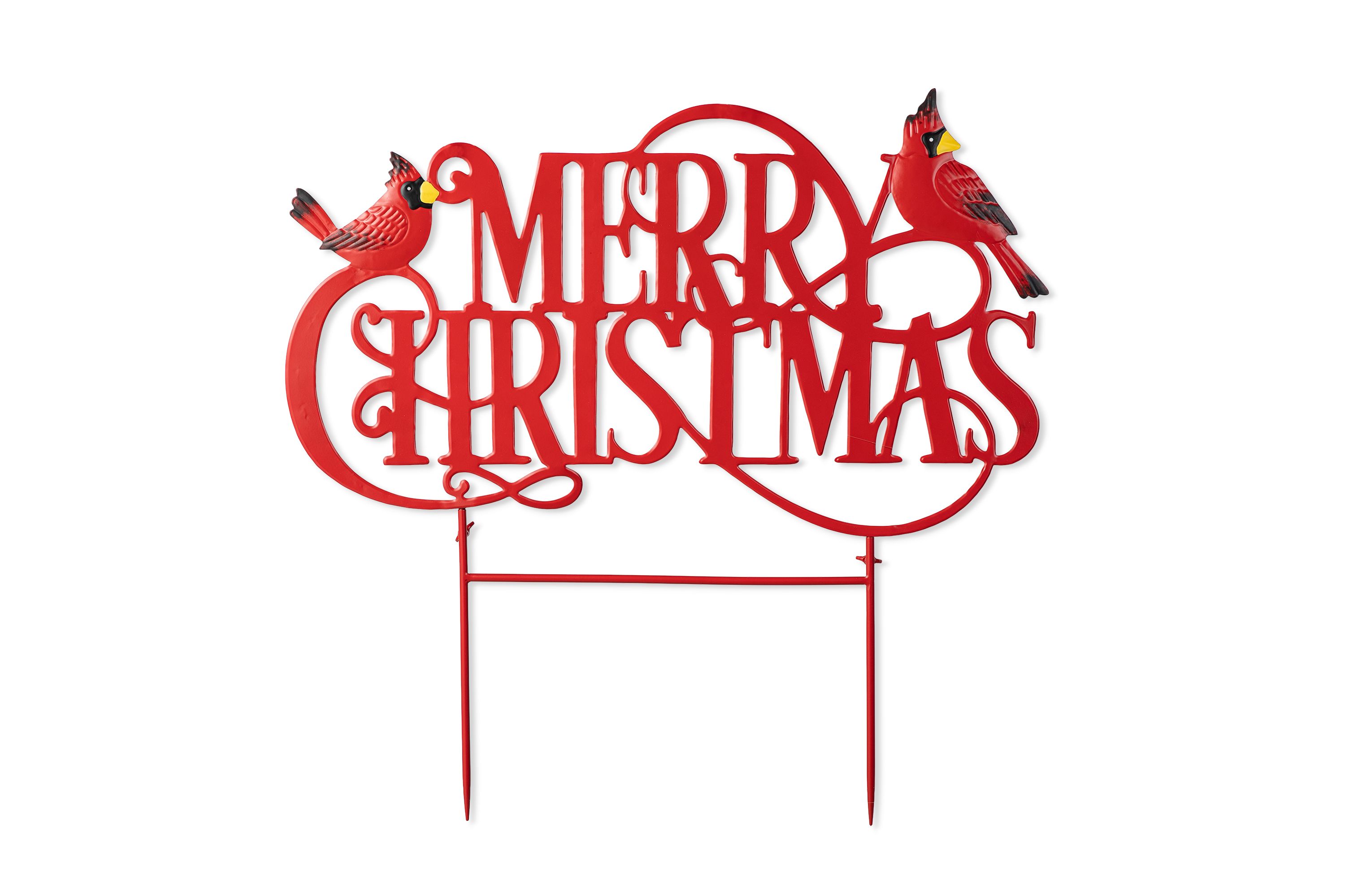 24L Metal Christmas "MERRY CHRISTMAS"  Yard Stake(KD)