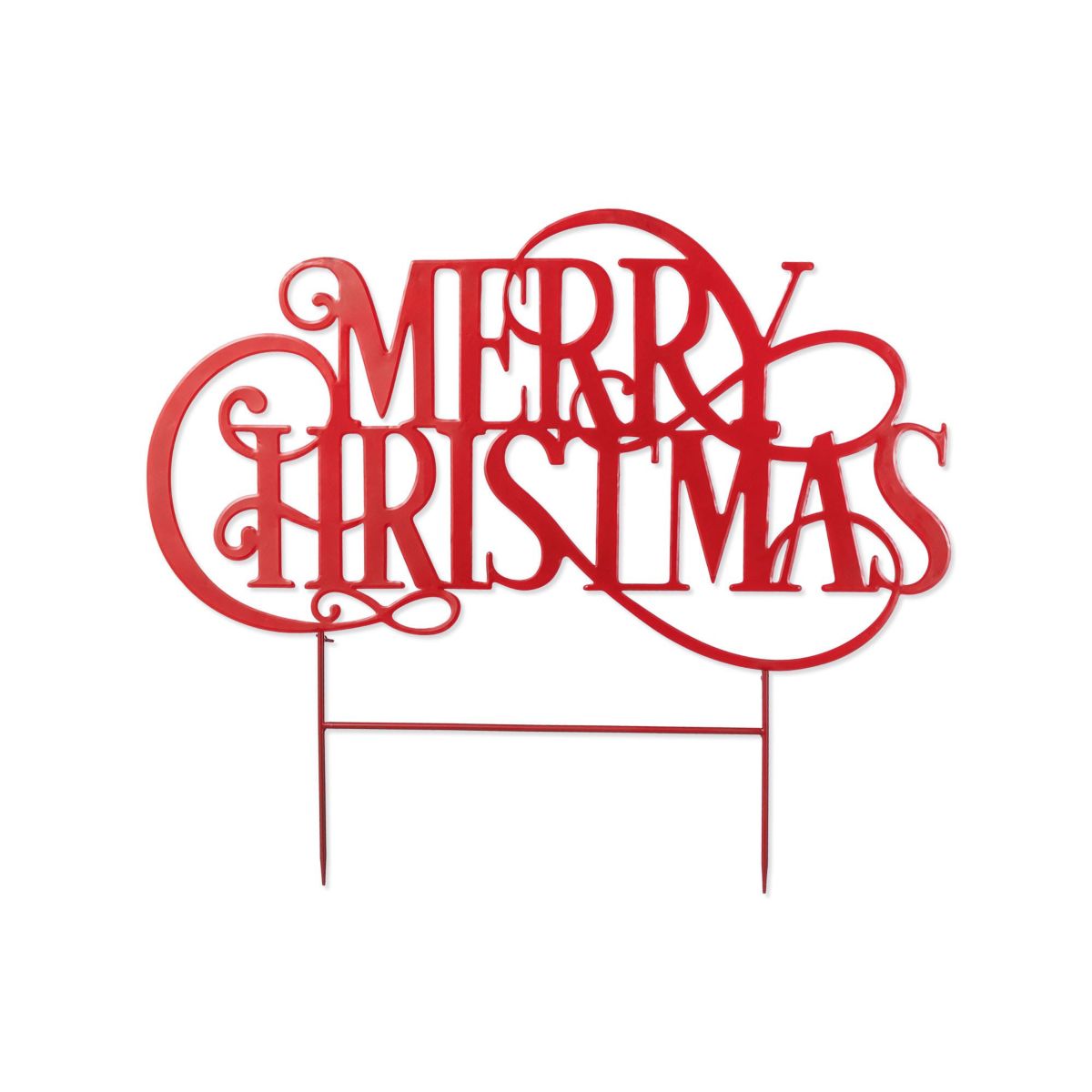 36L Oversized Metal Christmas "MERRY CHRISTMAS"  Yard Stake(KD)