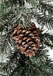 Pre-Lit Glittered Pine Cone Christmas Garland with Warm White LED Lights
