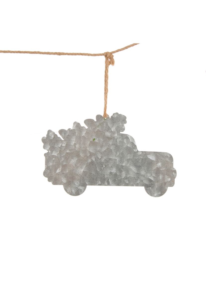2 Pack Metal Red Truck Garland