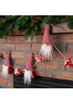 Red and White Fabric Christmas Gnome Gardland