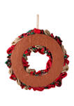 Christmas Multi-Color Fabric Wreath
