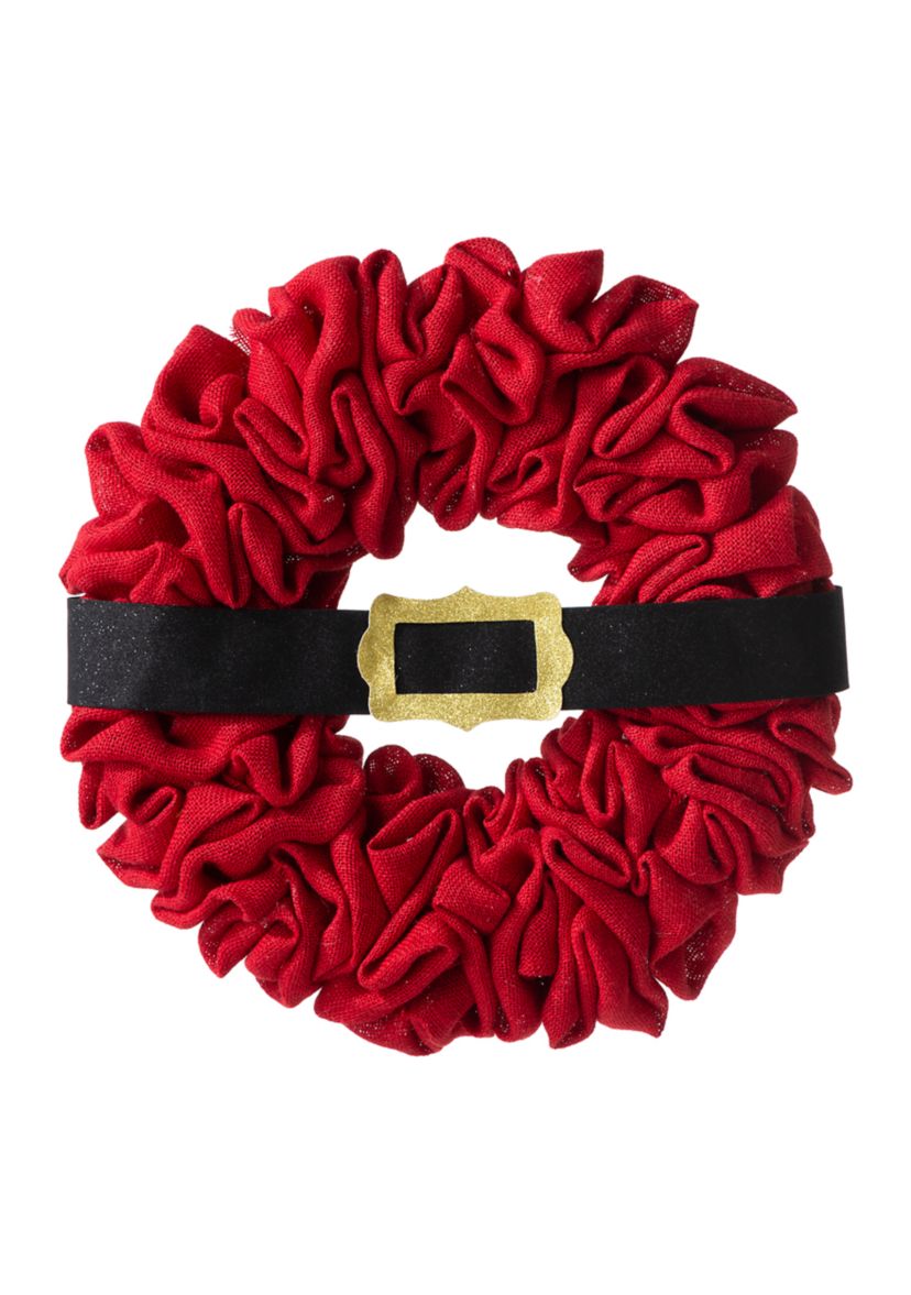 Christmas Red With Belt Fabric Wreath