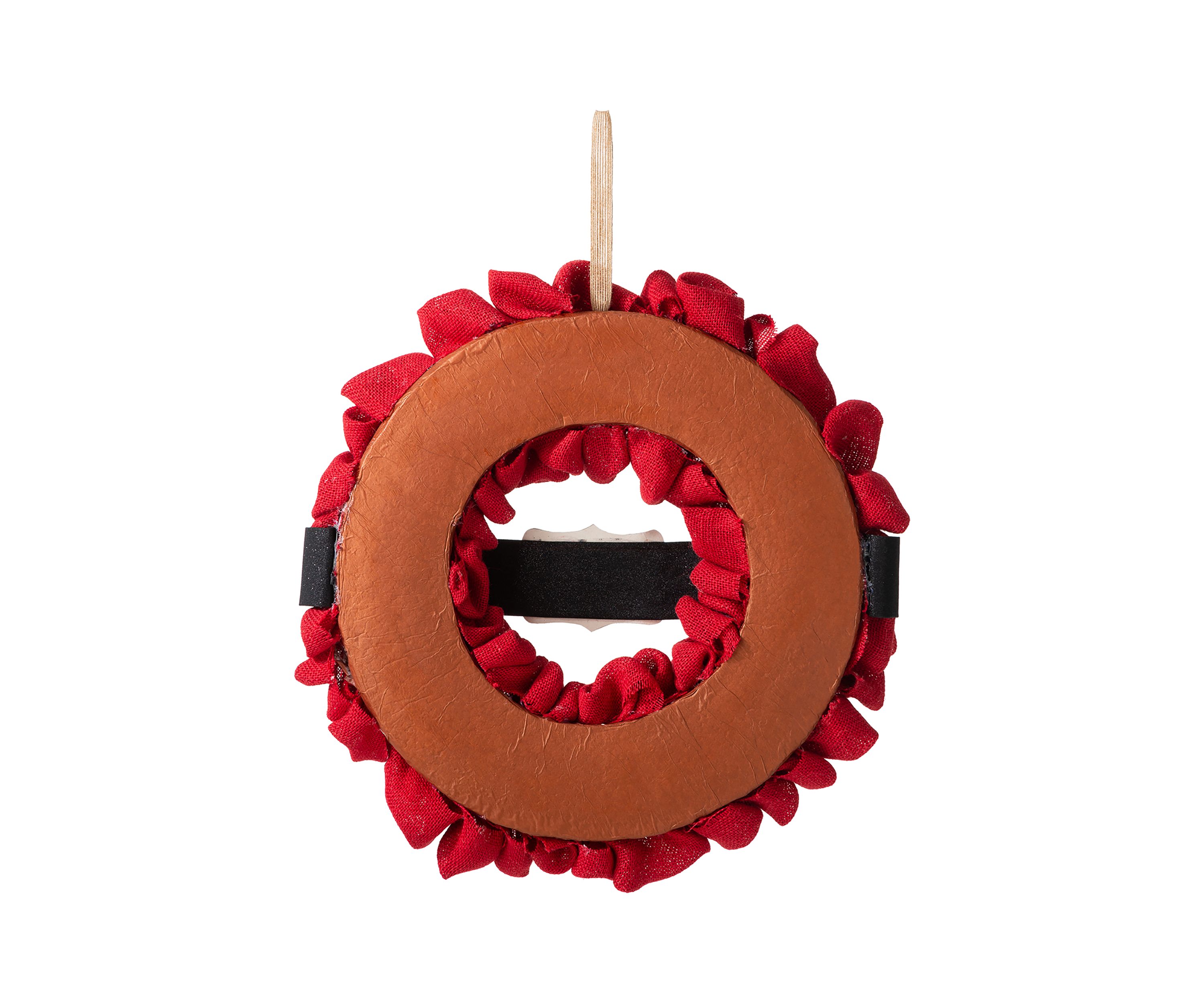 Christmas Red With Belt Fabric Wreath