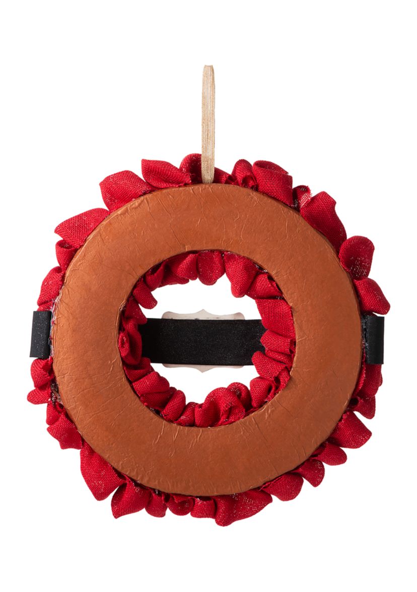 Christmas Red With Belt Fabric Wreath