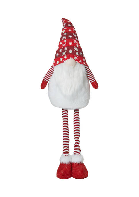 Glitzhome Telescoped Fabric Christmas Gnome Standing D&eacute;cor