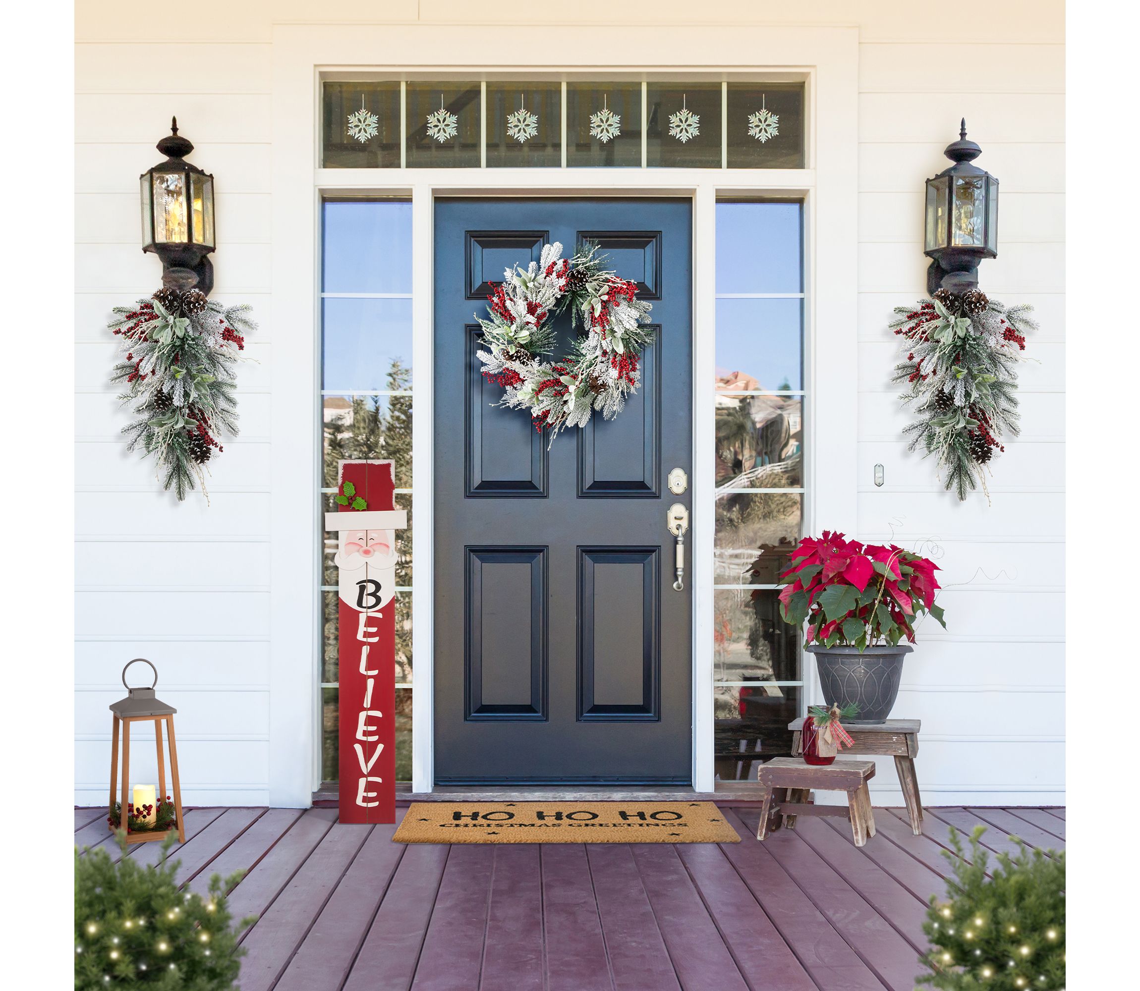 24"D Christmas Flocked Pinecone & Berry Wreath