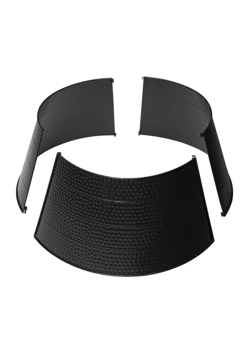 Black Hammered Metal Tree Collar