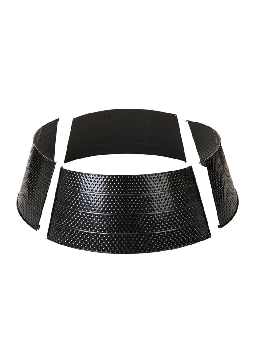 Christmas Black Hammered Metal Tree Collar