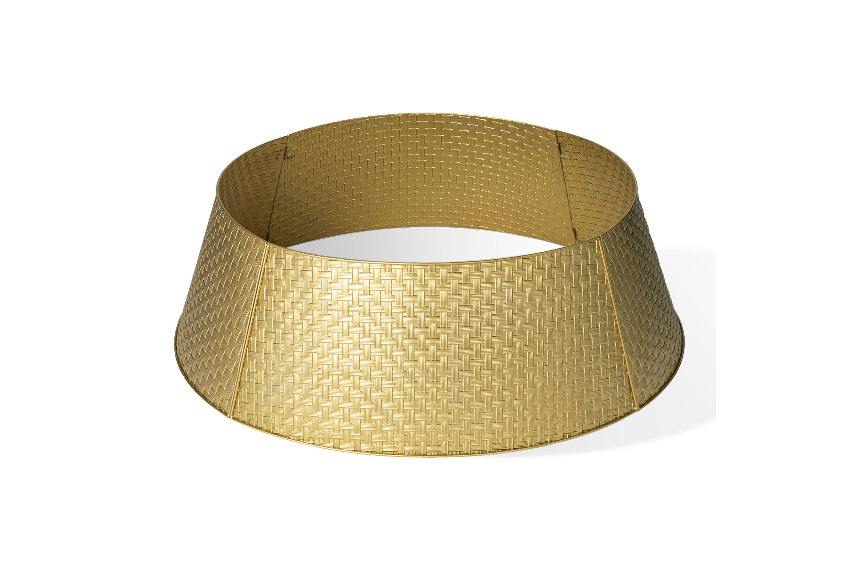 40.5"D Gold Metal Weave Tree Collar (KD)