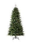 Pre-Lit Green Fir Artificial Christmas Tree with 500 LED Lights, 9 Functional Warm White/Multi-Color, Remote Controller