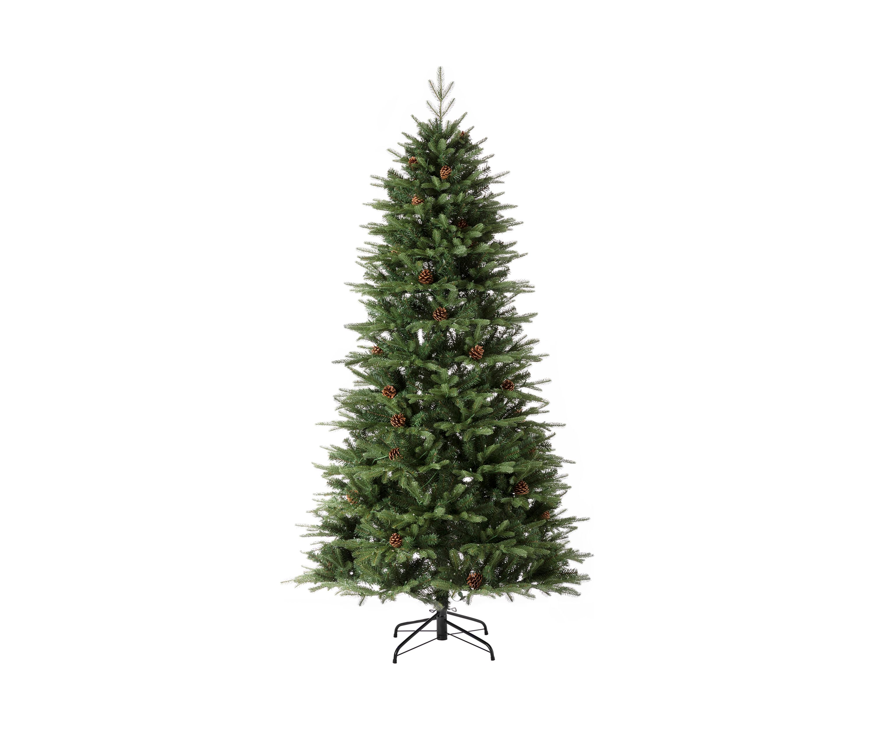 Pre-Lit Green Fir Artificial Christmas Tree with 500 LED Lights, 9 Functional Warm White/Multi-Color, Remote Controller
