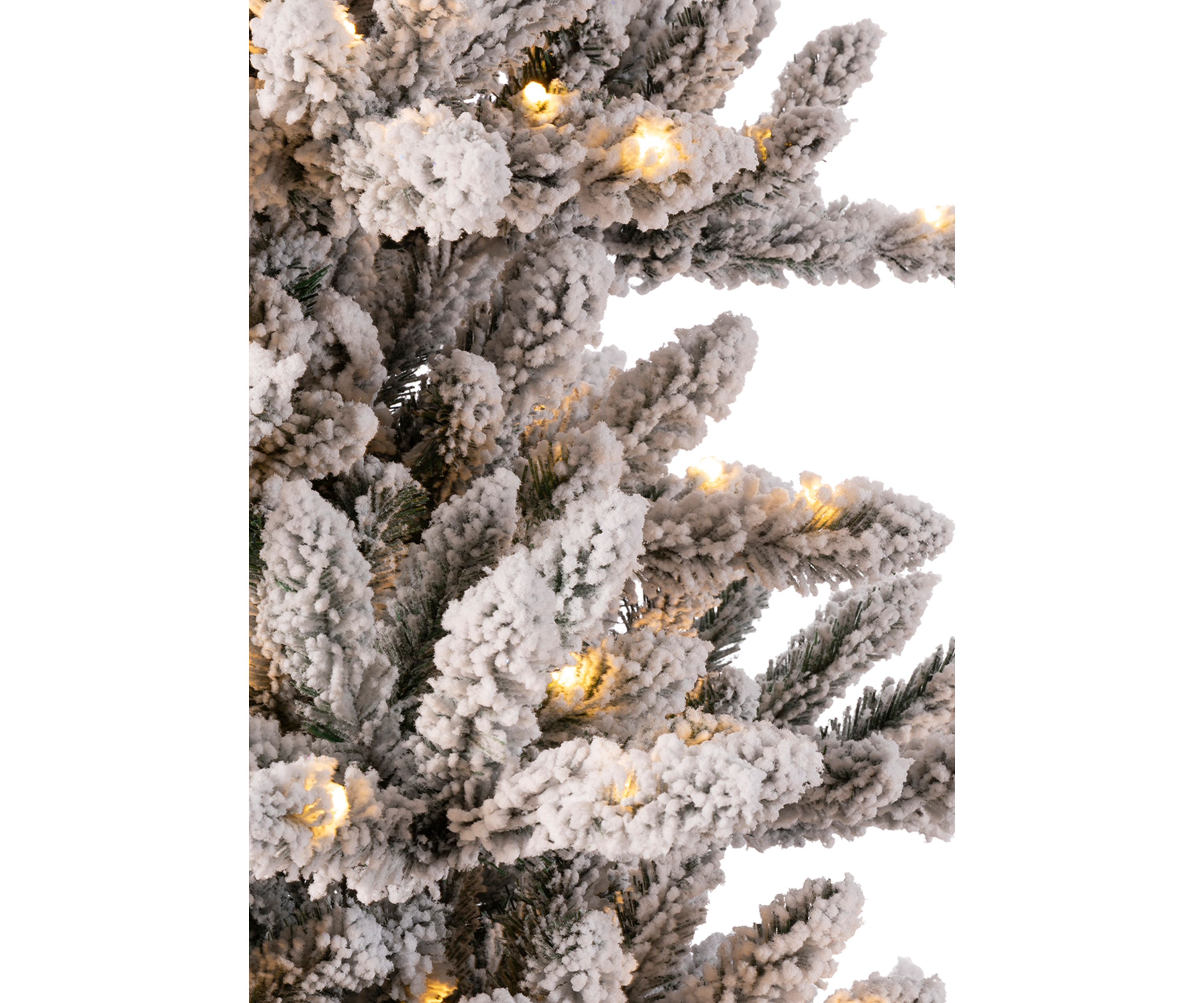 Pre-Lit Snow Flocked Fir Christmas Tree with 400 Warm White Lights