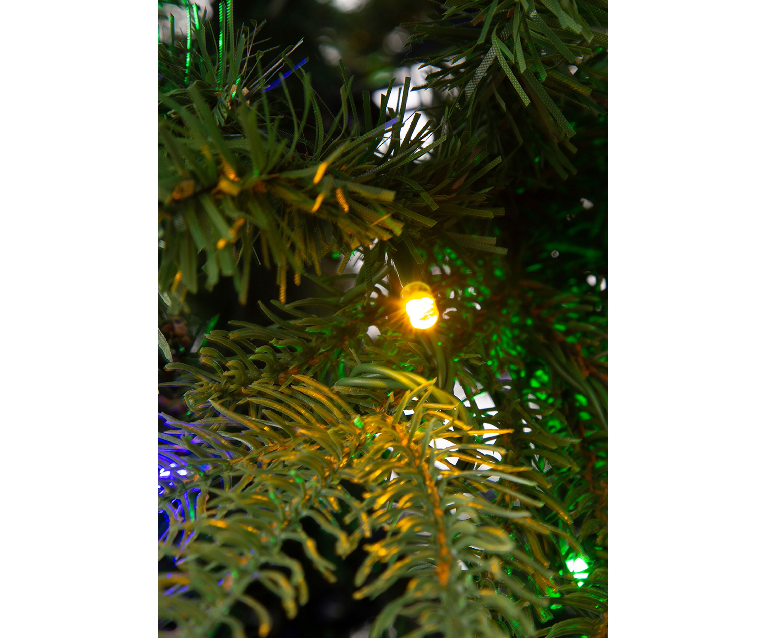 Pre-Lit Green Fir Artificial Christmas Tree with 350 LED Lights, 9 Functional Warm White/Multi-Color, Remote Controller