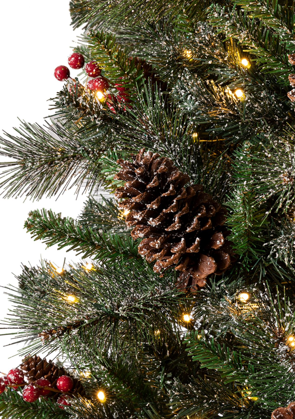 Pre-Lit Green Fir Artificial Christmas Tree with 350 LED Lights, 9 Functional Warm White/Multi-Color, Remote Controller