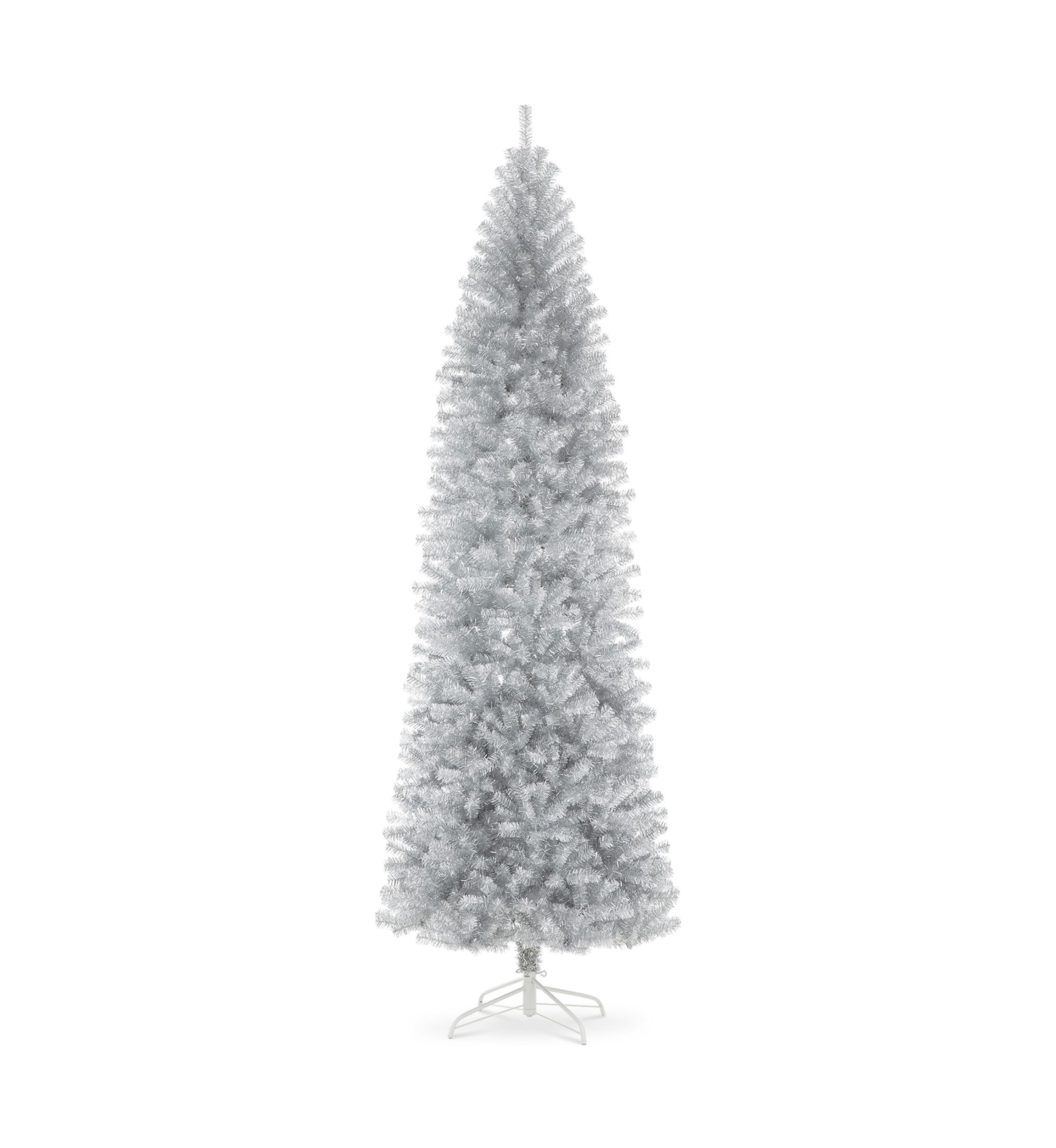 9 Silver Tinsel Artificial Christmas Tree