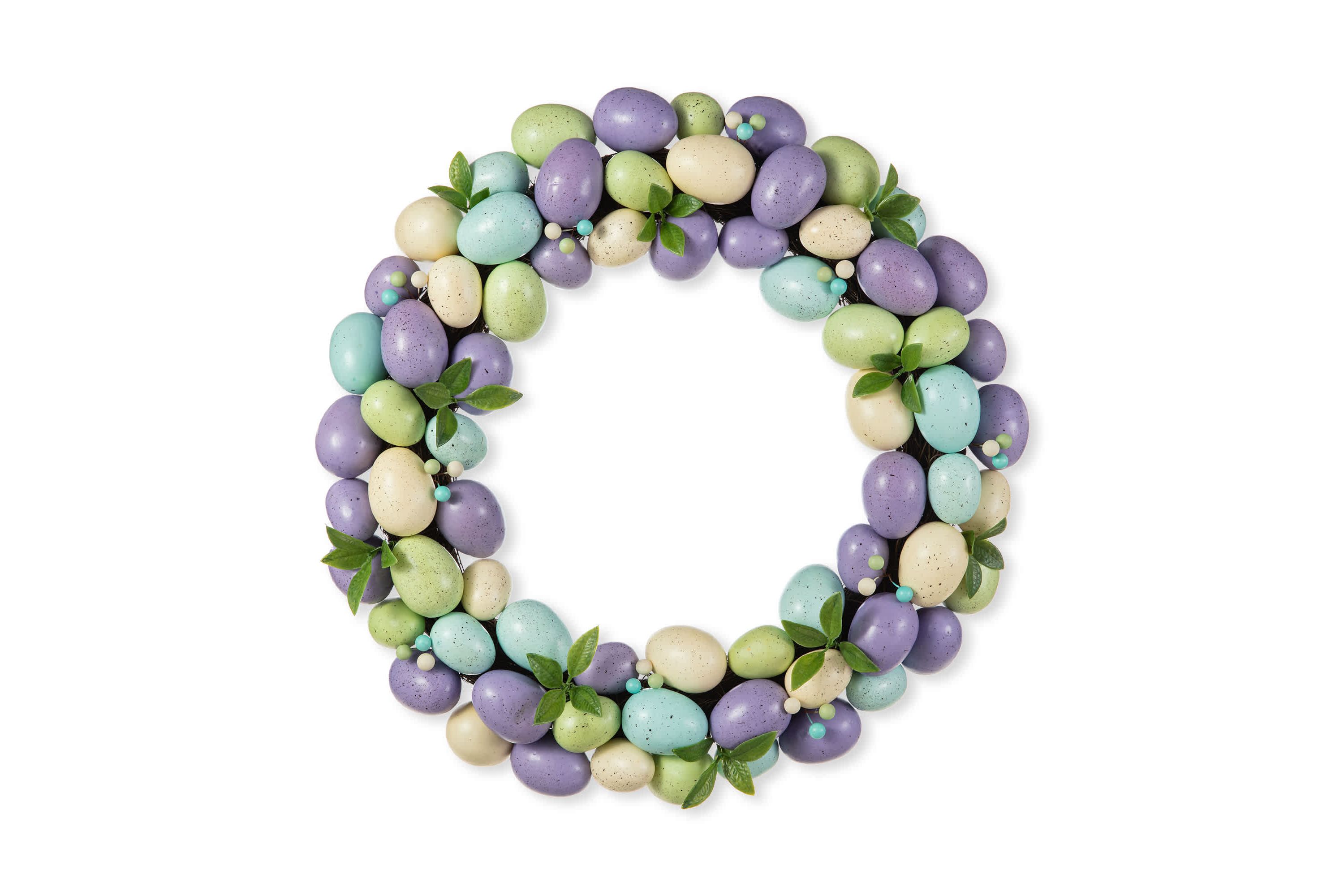 18" D Easter Purple Hue Eggs Wreath