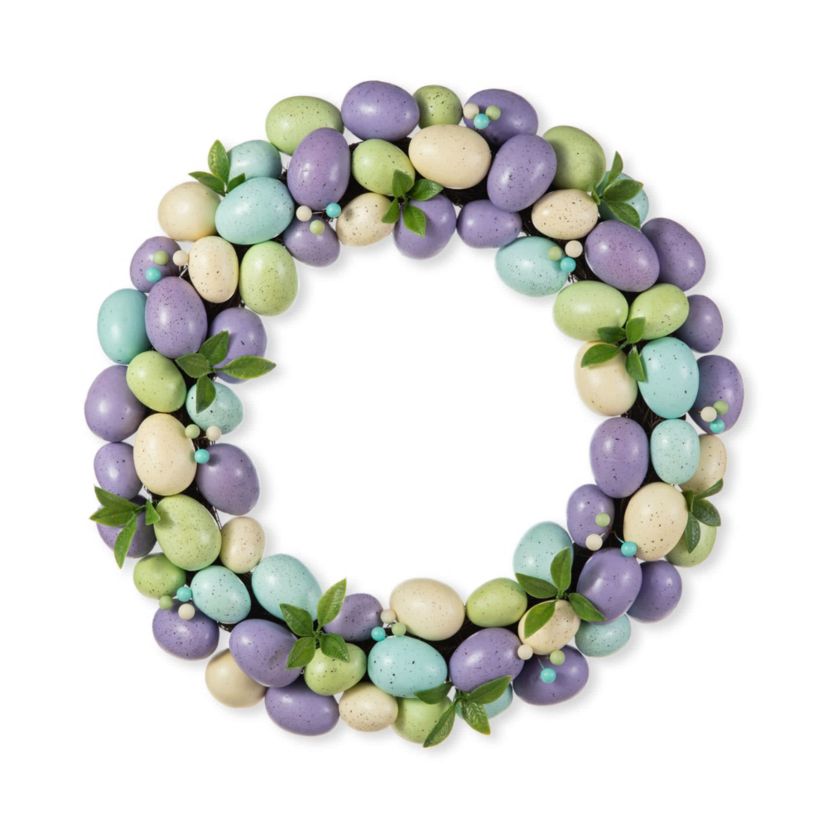 18" D Easter Purple Hue Eggs Wreath