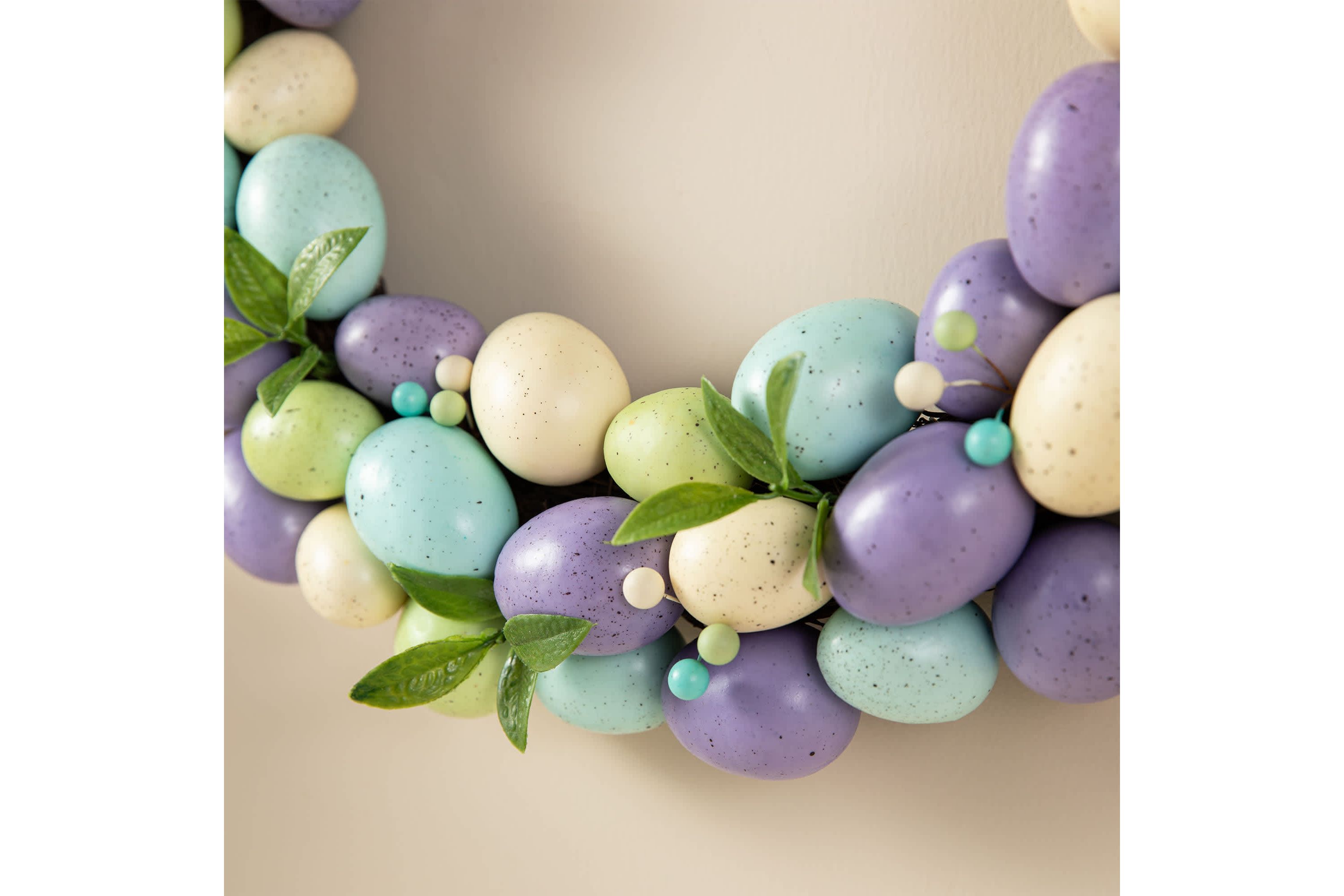 18" D Easter Purple Hue Eggs Wreath