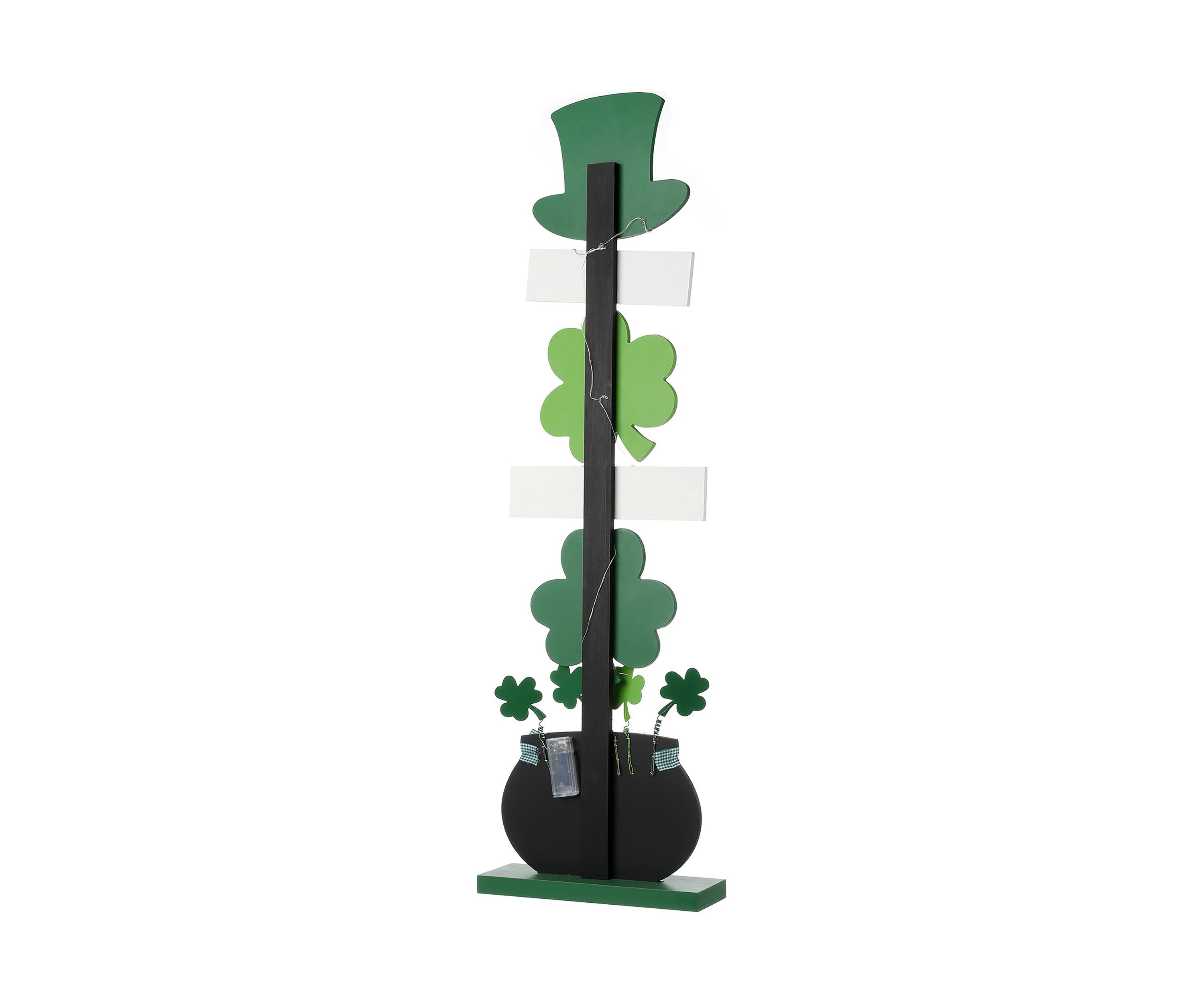 Lighted St. Patricks Wooden Shamrocks Porch Decor