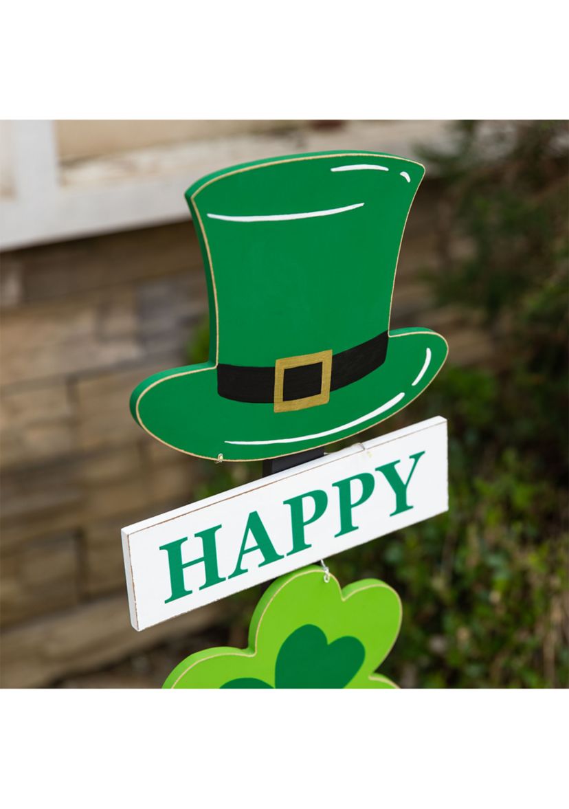 Lighted St. Patricks Wooden Shamrocks Porch Decor