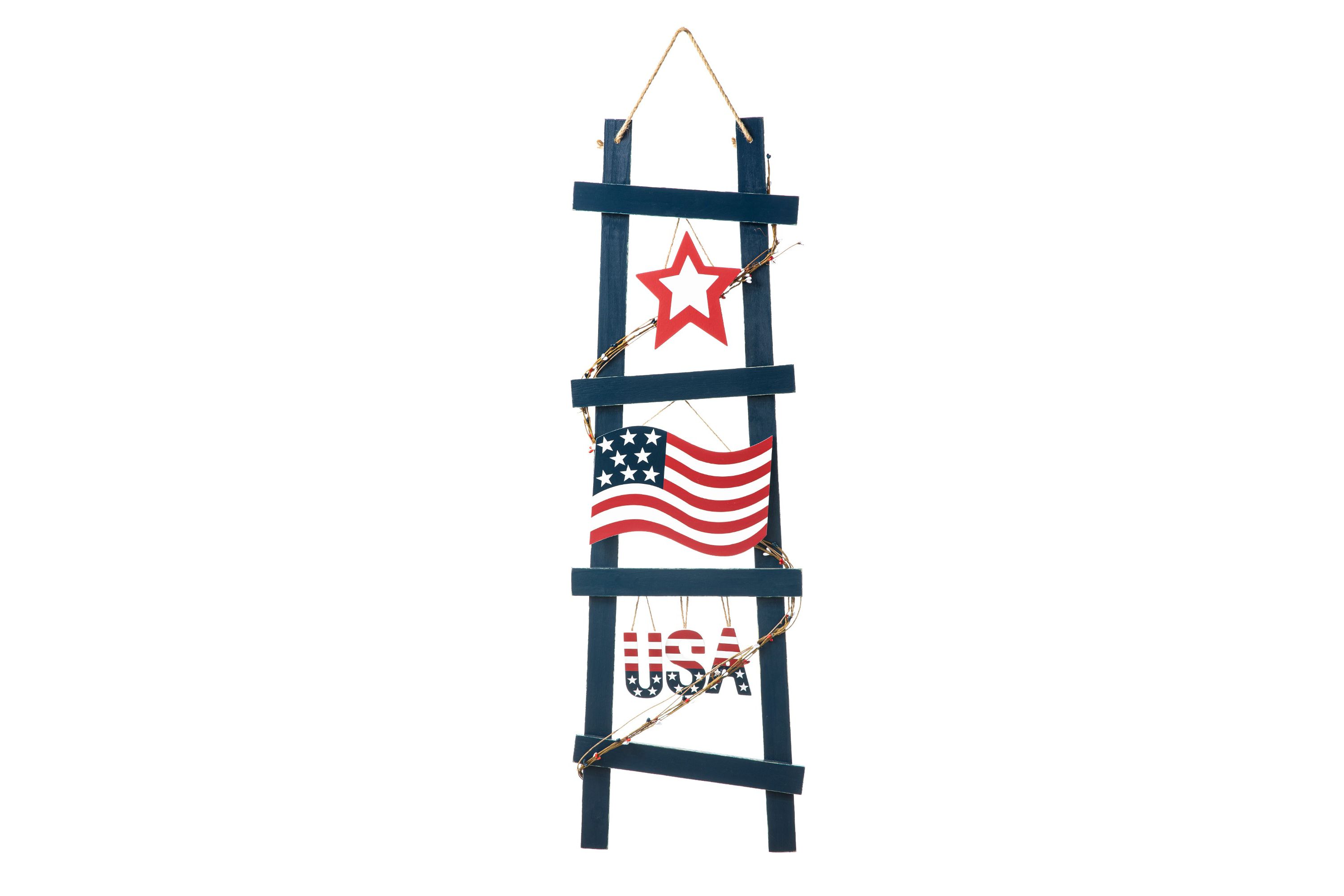 36"H Patriotic/ Americana Ladder-shaped "USA" Porch Decor