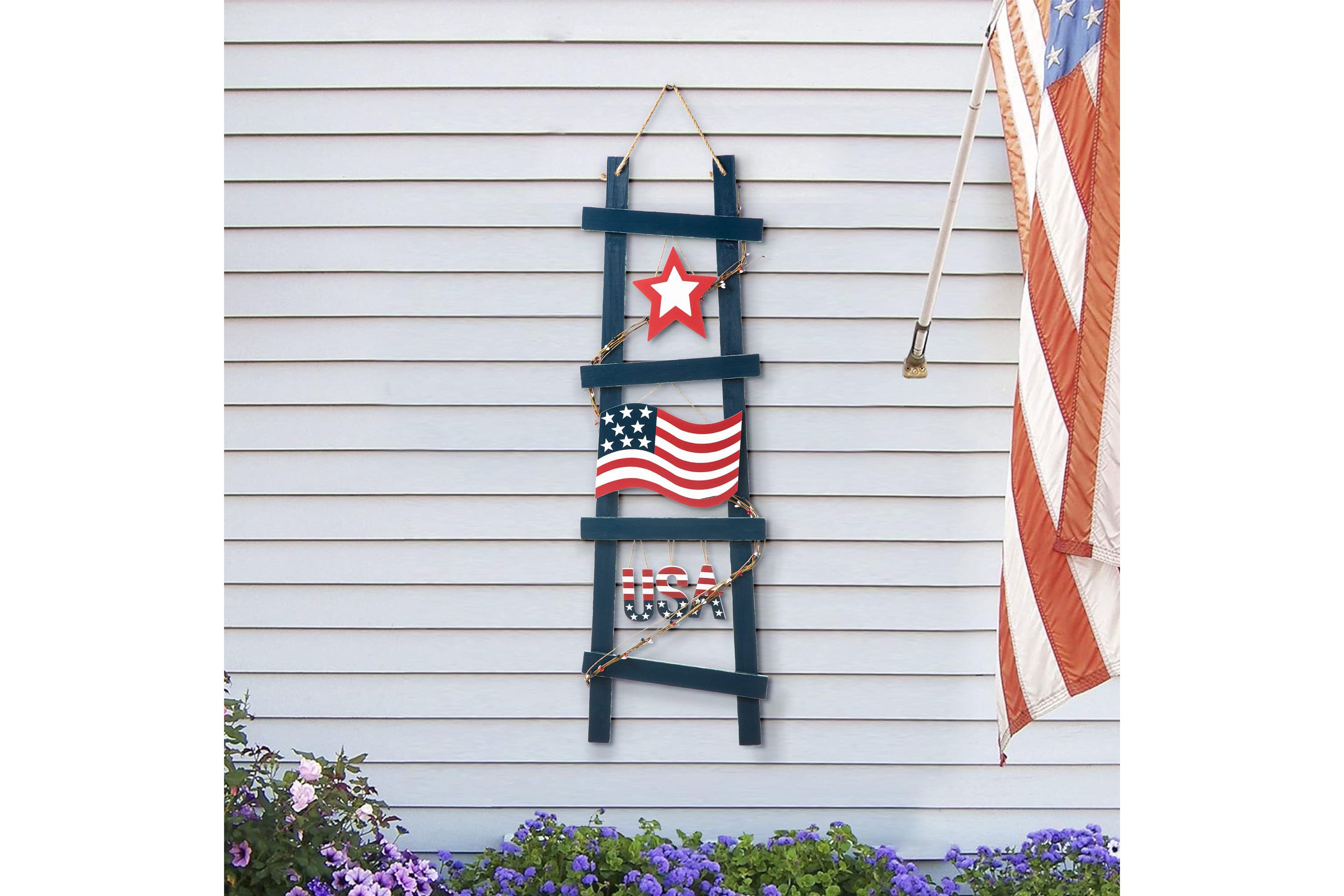 36"H Patriotic/ Americana Ladder-shaped "USA" Porch Decor