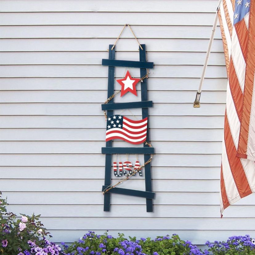 36"H Patriotic/ Americana Ladder-shaped "USA" Porch Decor