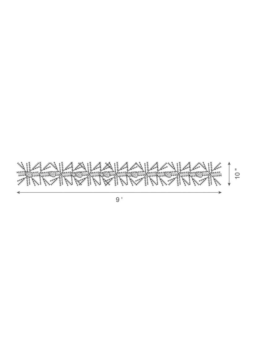 2 Pack Pre-Lit Greenery Pine Cone Christmas Garland with Warm White LED Lights