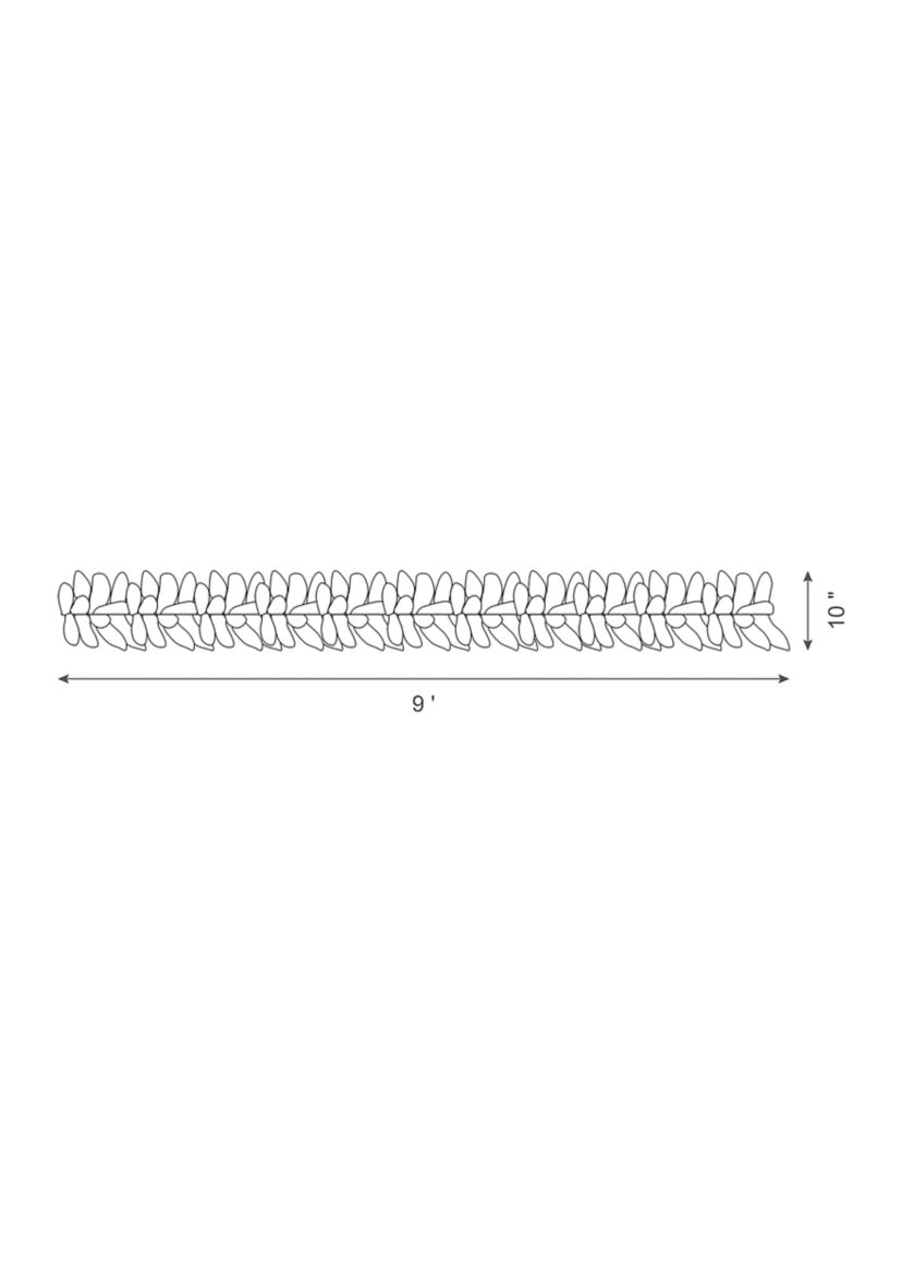2 Pack Pre-Lit Snow Flocked Christmas Garland, with Warm White LED Lights