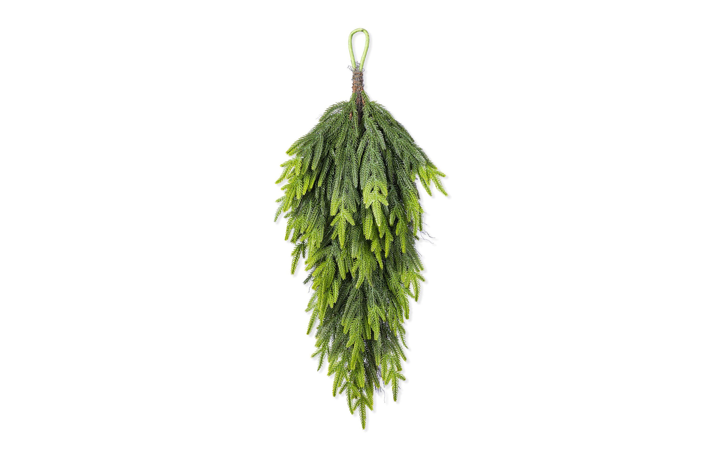 31.5"H Christmas Greenery PE Dripping Teardrop