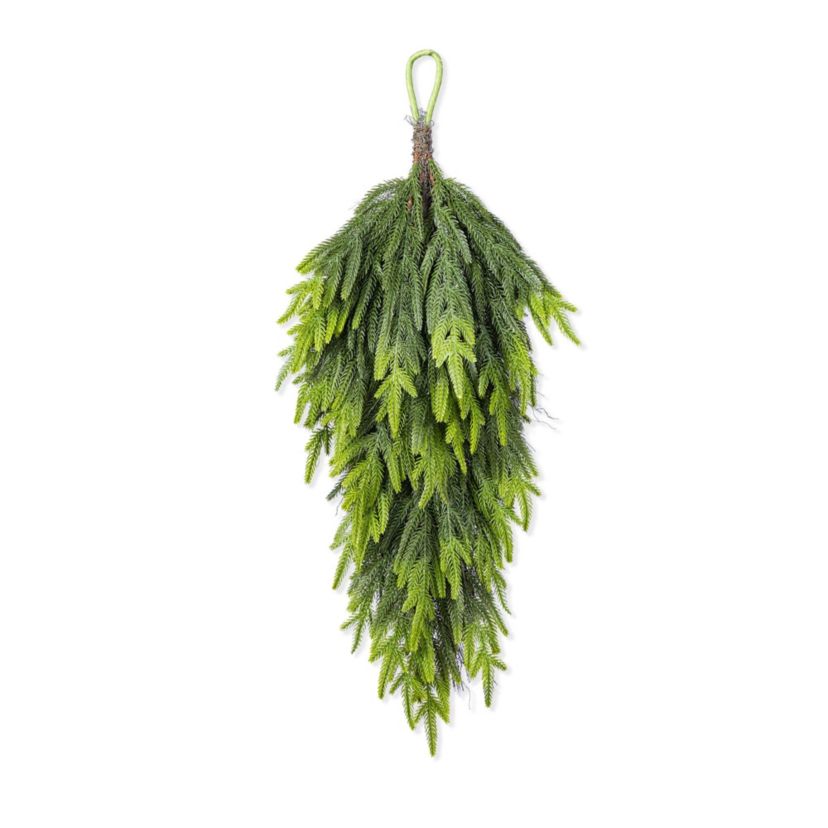 31.5"H Christmas Greenery PE Dripping Teardrop