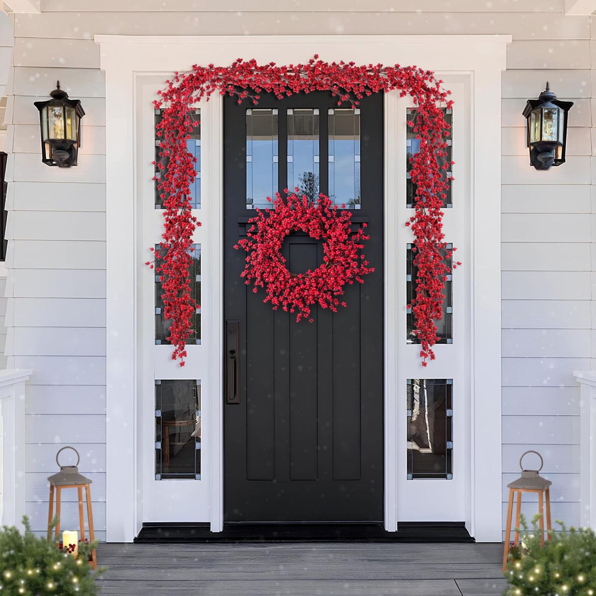 25"D Christmas Red Berries Wreath