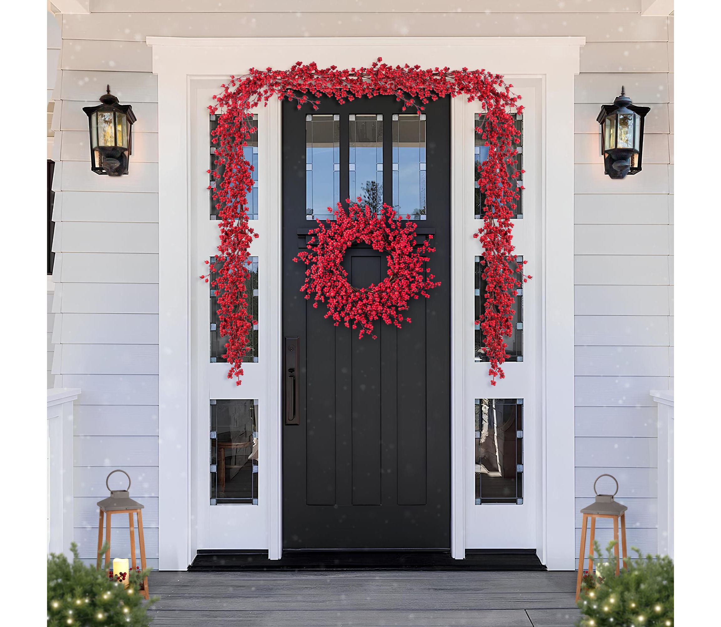 25"D Christmas Red Berries Wreath