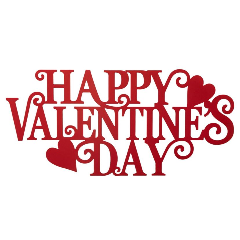 24"L Metal "HAPPY VALENTINES  DAY" Wall Decor