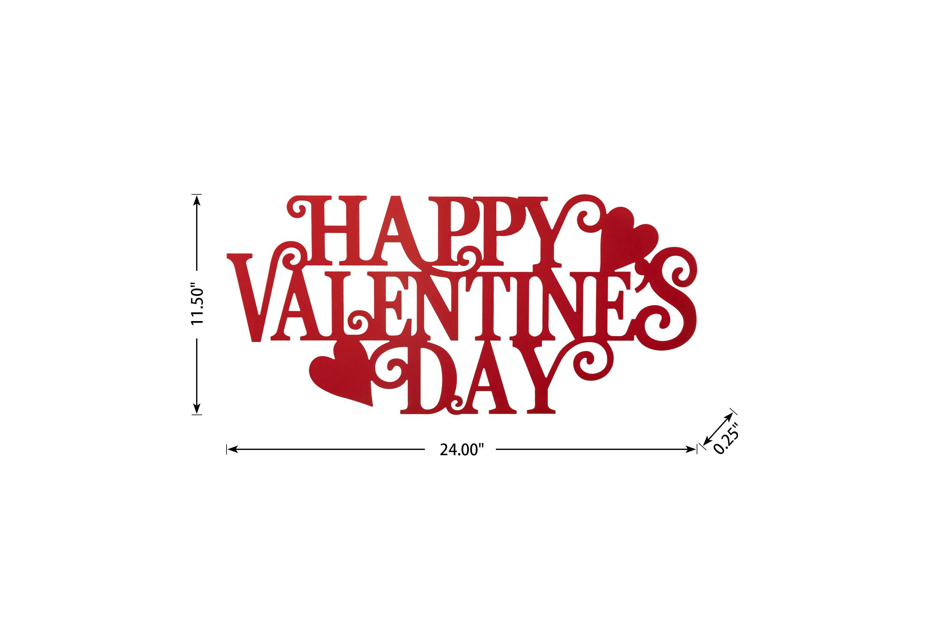 24"L Metal "HAPPY VALENTINES  DAY" Wall Decor