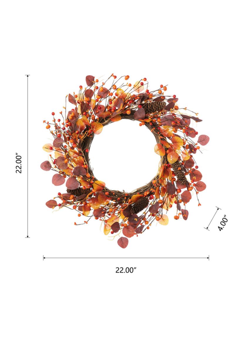 Fall Eucalyptus Berry Wreath
