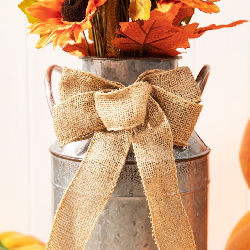 39.75"H Fall Sunflower Leaf Potted Tree