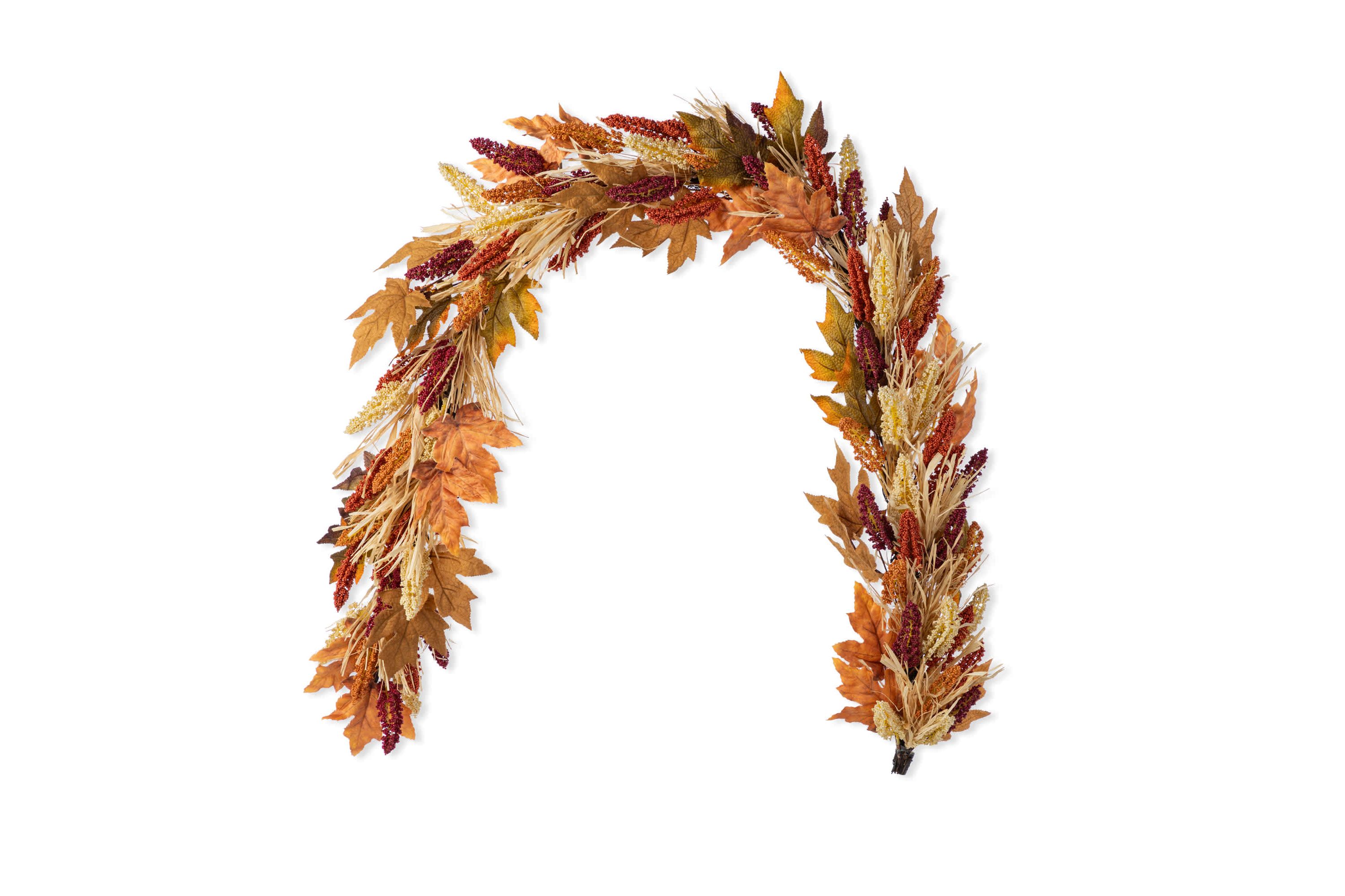 72"L Fall Multi-Colored Sorghum Garland