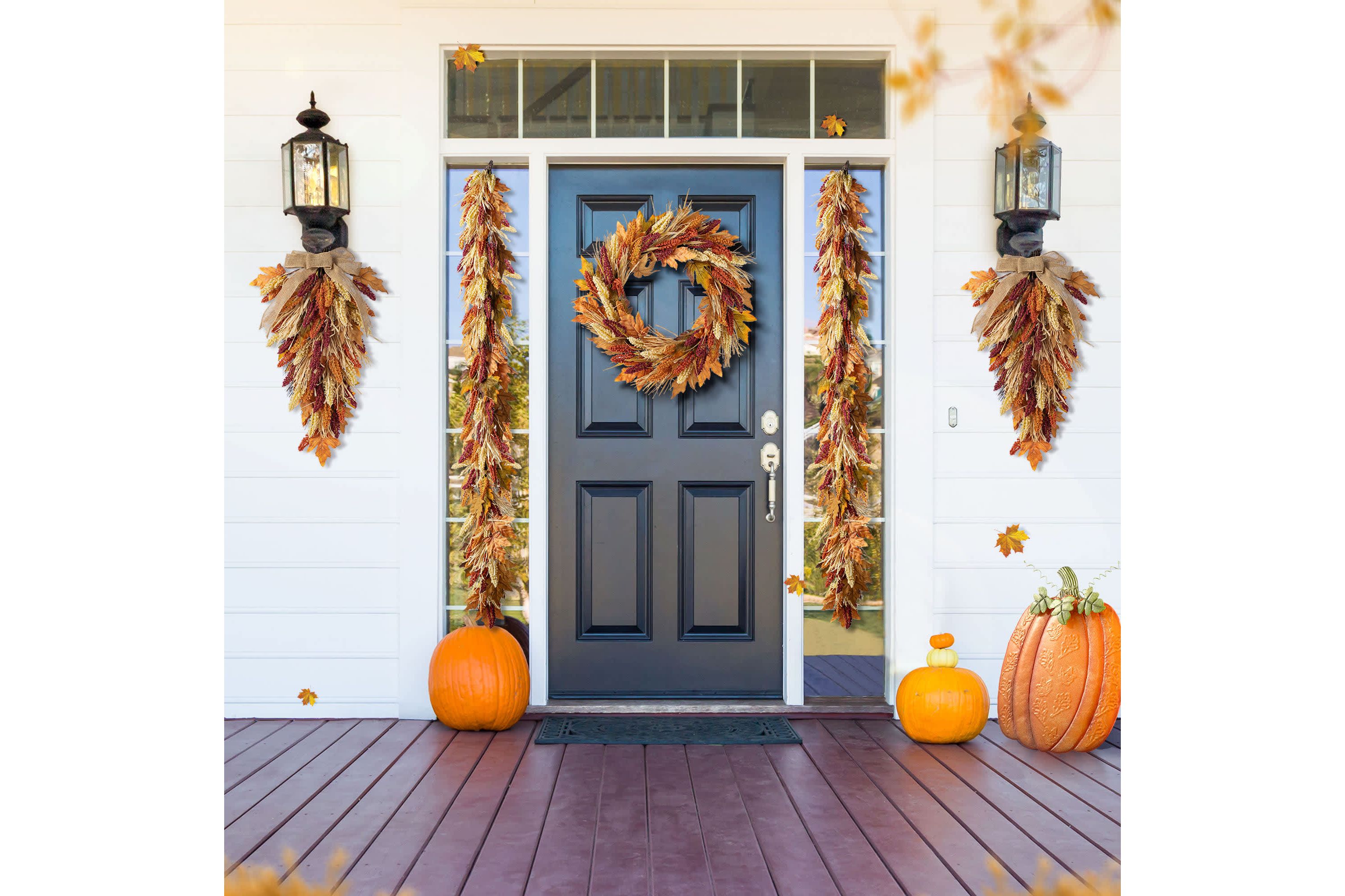 72"L Fall Multi-Colored Sorghum Garland