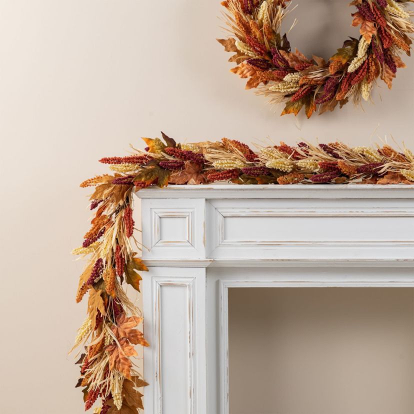 72"L Fall Multi-Colored Sorghum Garland