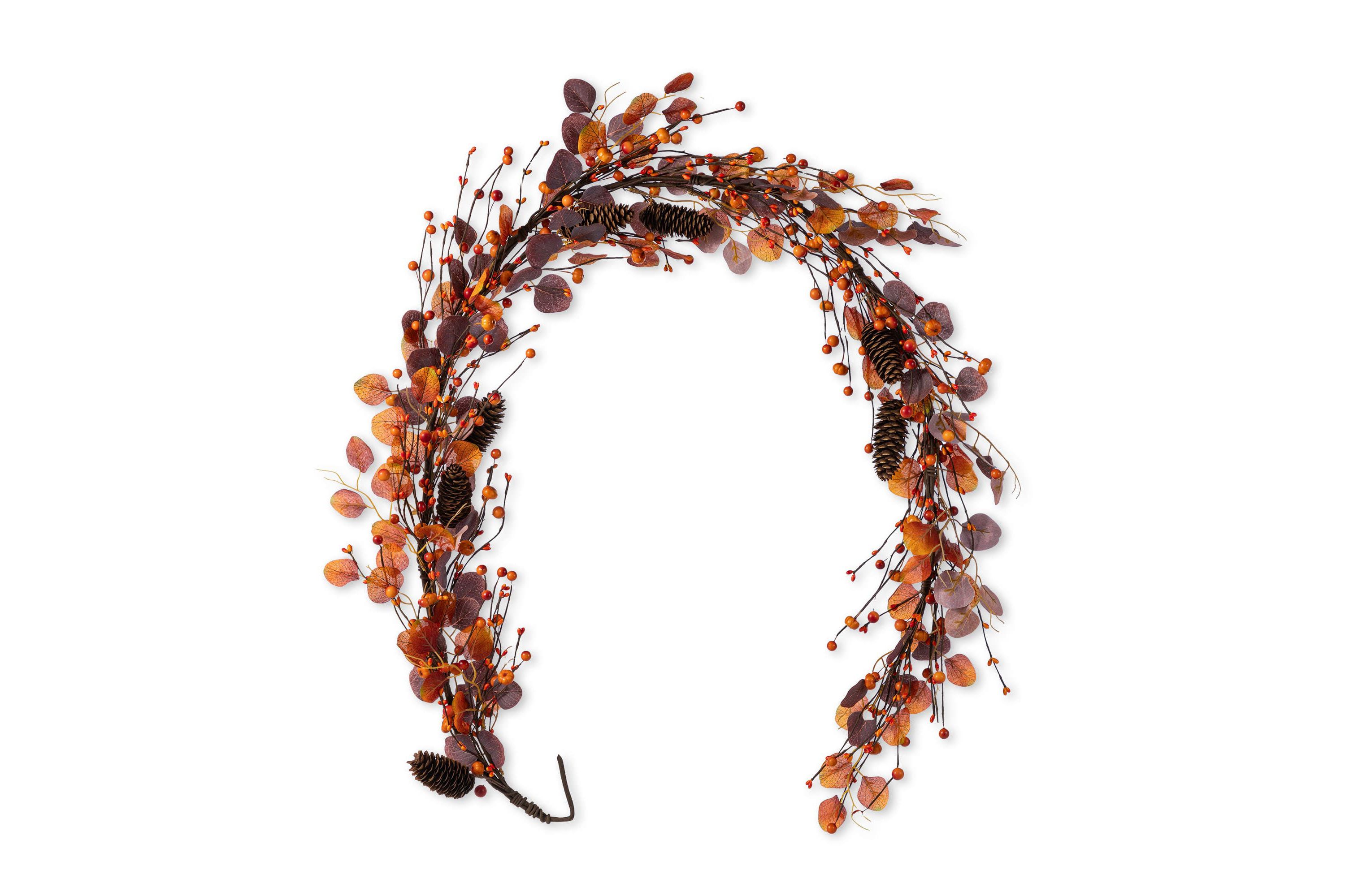 72"L Fall Eucalyptus Berry Garland