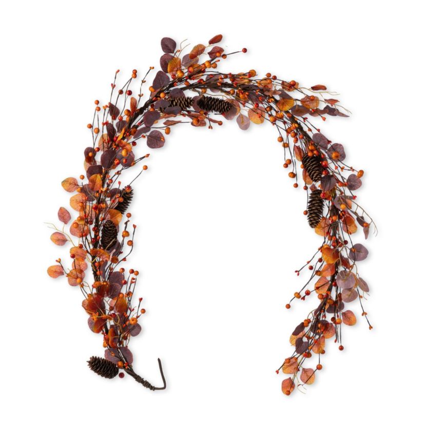 72"L Fall Eucalyptus Berry Garland